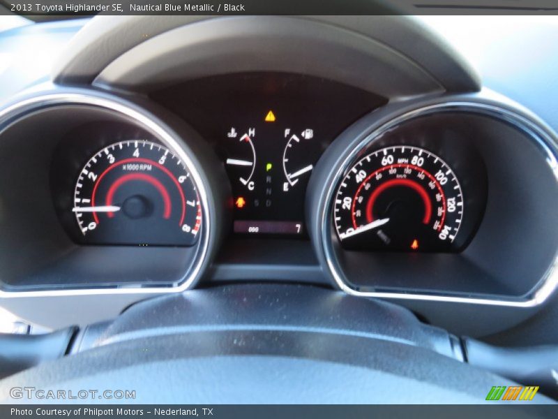Nautical Blue Metallic / Black 2013 Toyota Highlander SE