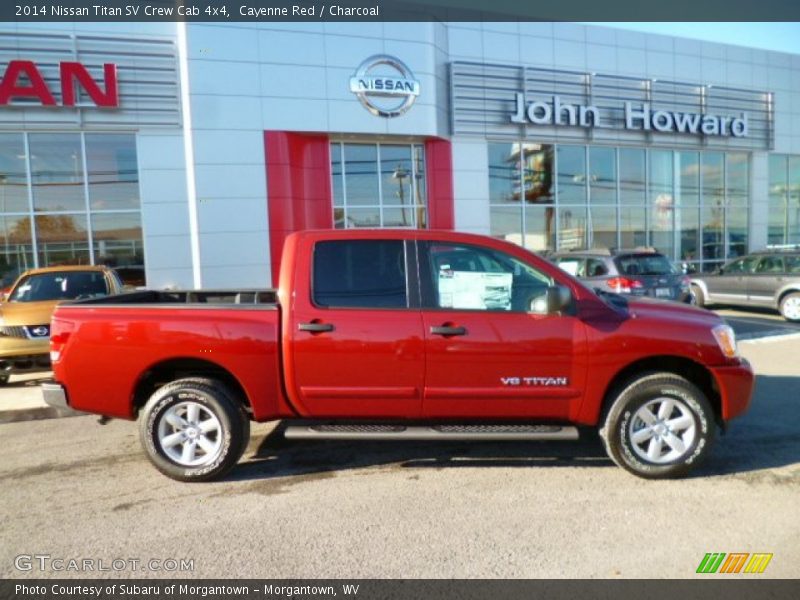 Cayenne Red / Charcoal 2014 Nissan Titan SV Crew Cab 4x4