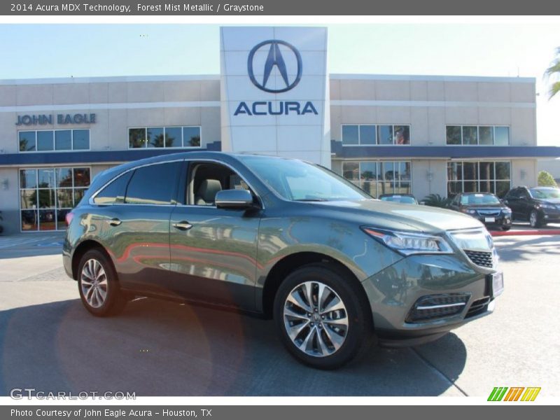 Forest Mist Metallic / Graystone 2014 Acura MDX Technology
