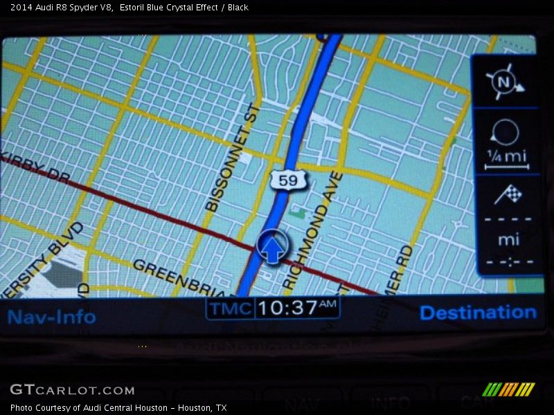 Navigation of 2014 R8 Spyder V8