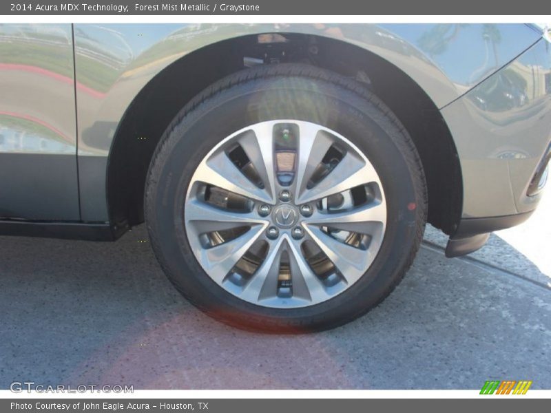 Forest Mist Metallic / Graystone 2014 Acura MDX Technology