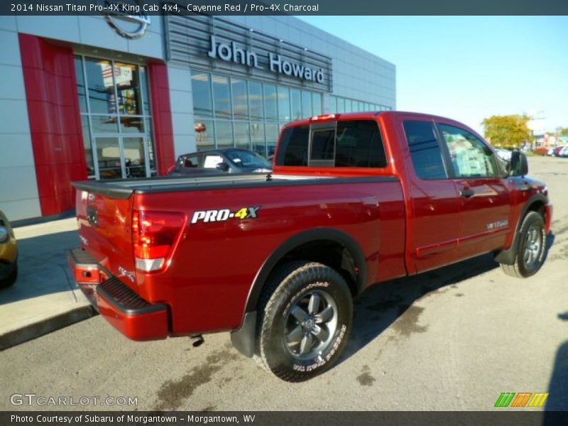 Cayenne Red / Pro-4X Charcoal 2014 Nissan Titan Pro-4X King Cab 4x4