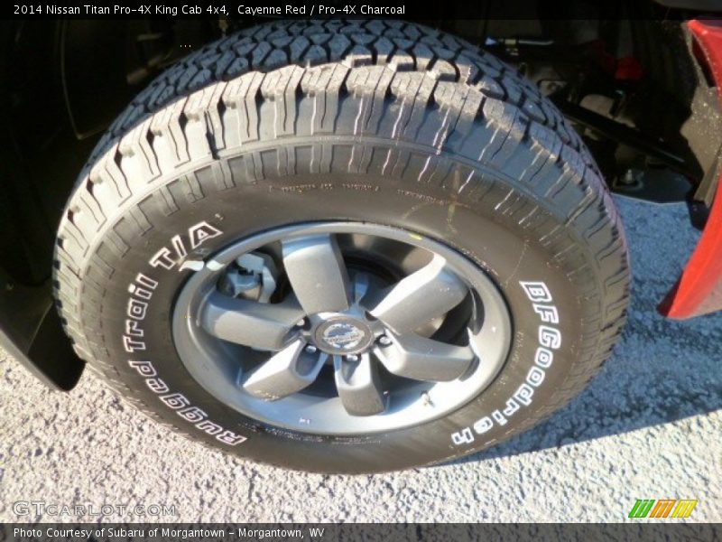 Cayenne Red / Pro-4X Charcoal 2014 Nissan Titan Pro-4X King Cab 4x4
