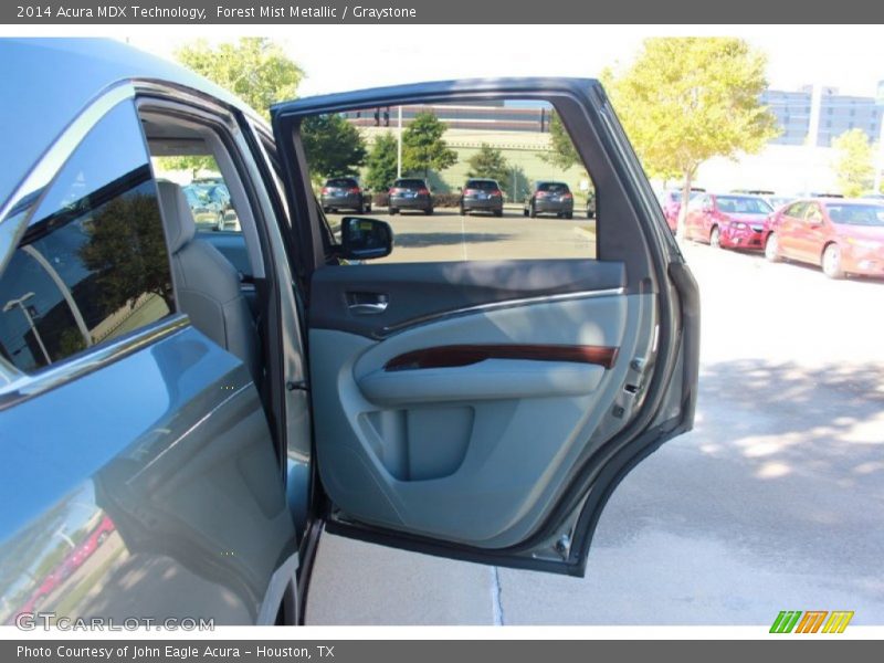 Forest Mist Metallic / Graystone 2014 Acura MDX Technology