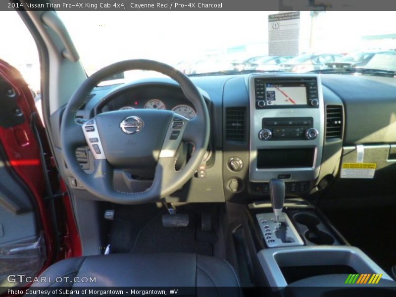 Cayenne Red / Pro-4X Charcoal 2014 Nissan Titan Pro-4X King Cab 4x4