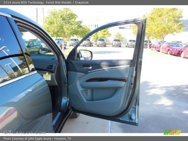 Forest Mist Metallic / Graystone 2014 Acura MDX Technology