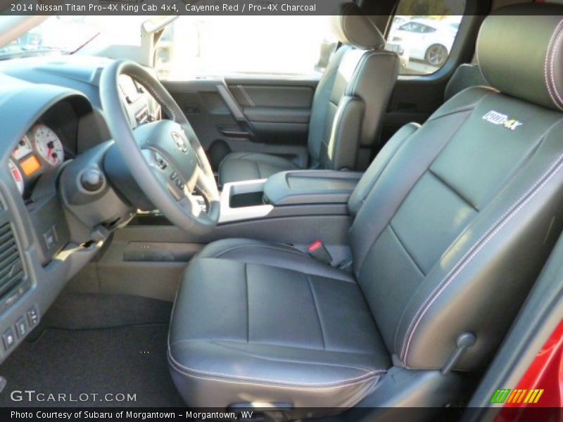 Front Seat of 2014 Titan Pro-4X King Cab 4x4
