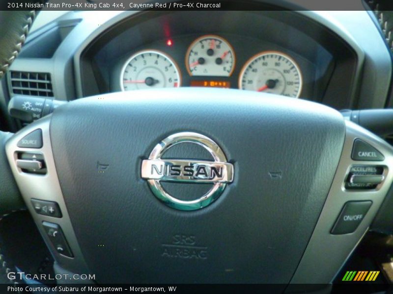 Cayenne Red / Pro-4X Charcoal 2014 Nissan Titan Pro-4X King Cab 4x4
