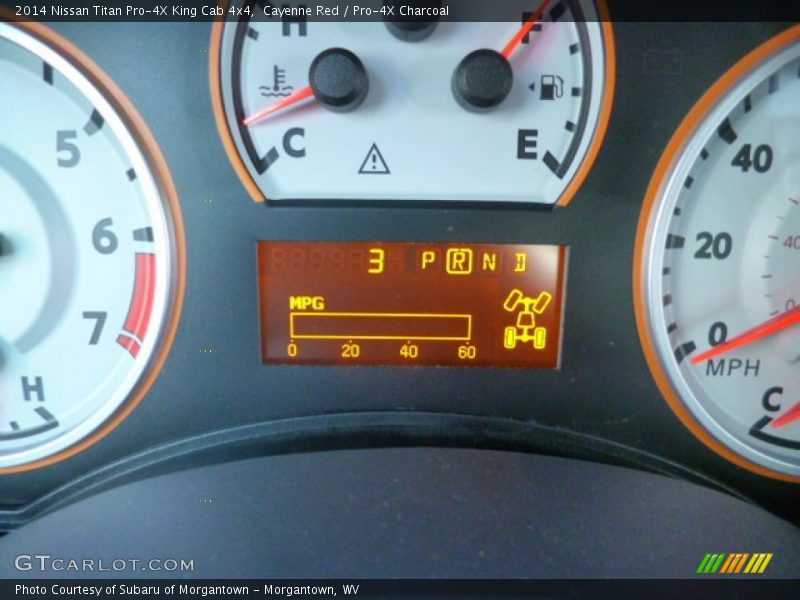Cayenne Red / Pro-4X Charcoal 2014 Nissan Titan Pro-4X King Cab 4x4