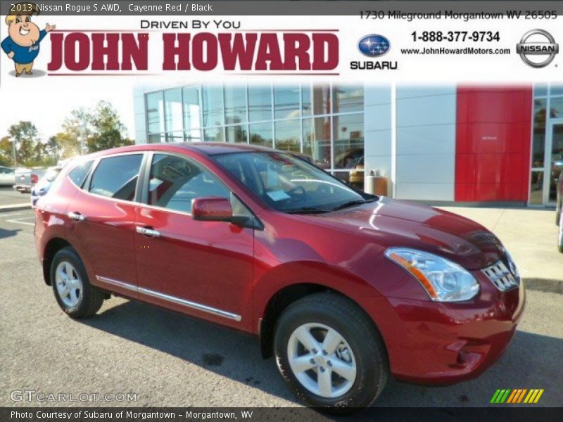 Cayenne Red / Black 2013 Nissan Rogue S AWD