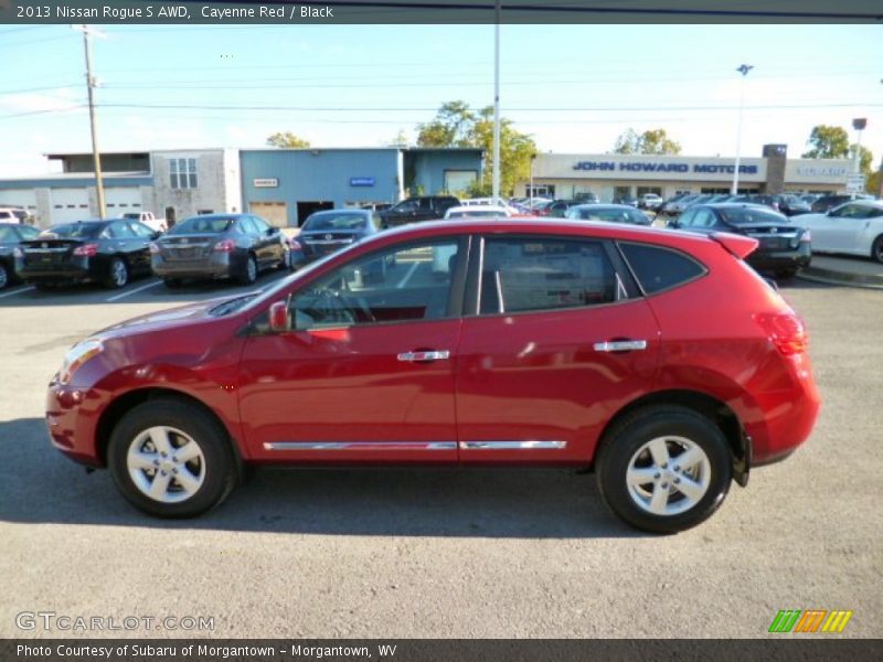 Cayenne Red / Black 2013 Nissan Rogue S AWD