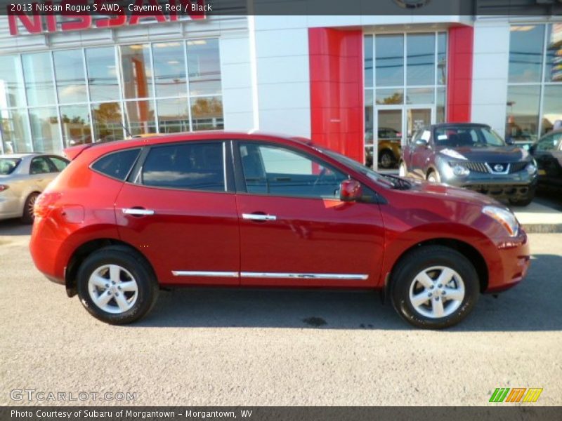 Cayenne Red / Black 2013 Nissan Rogue S AWD