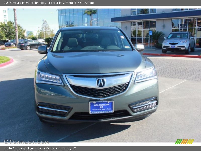 Forest Mist Metallic / Graystone 2014 Acura MDX Technology