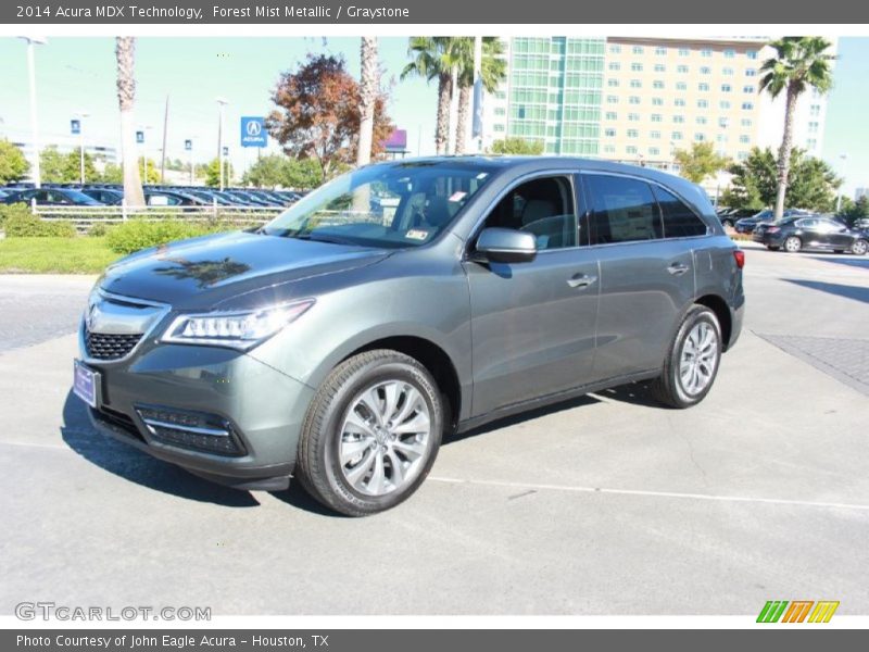 Forest Mist Metallic / Graystone 2014 Acura MDX Technology