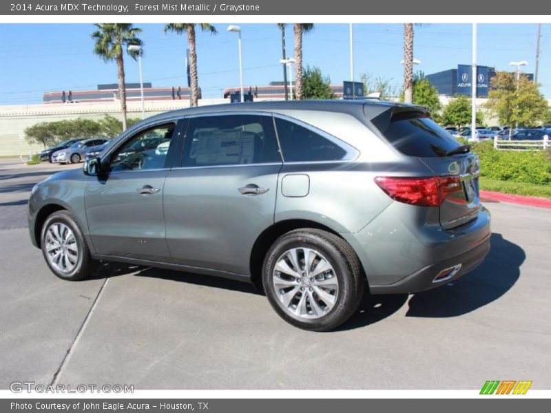 Forest Mist Metallic / Graystone 2014 Acura MDX Technology