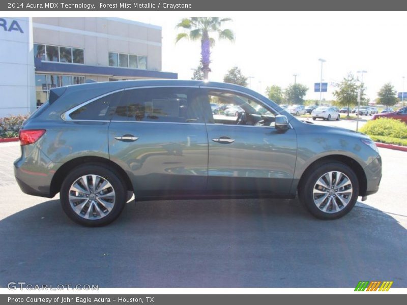 Forest Mist Metallic / Graystone 2014 Acura MDX Technology