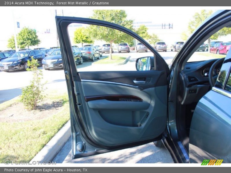 Forest Mist Metallic / Graystone 2014 Acura MDX Technology