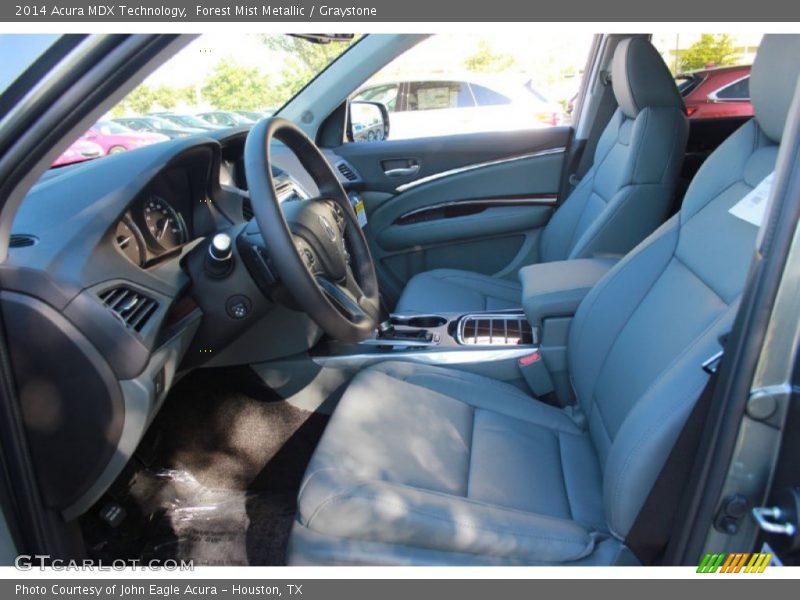 Forest Mist Metallic / Graystone 2014 Acura MDX Technology