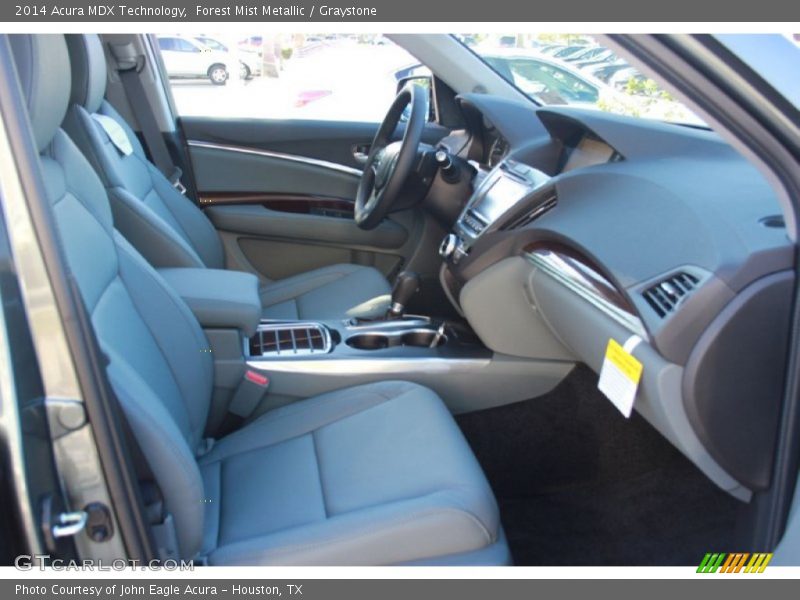 Forest Mist Metallic / Graystone 2014 Acura MDX Technology