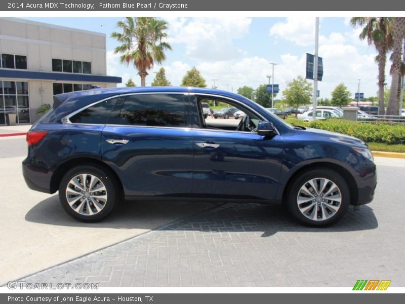 Fathom Blue Pearl / Graystone 2014 Acura MDX Technology