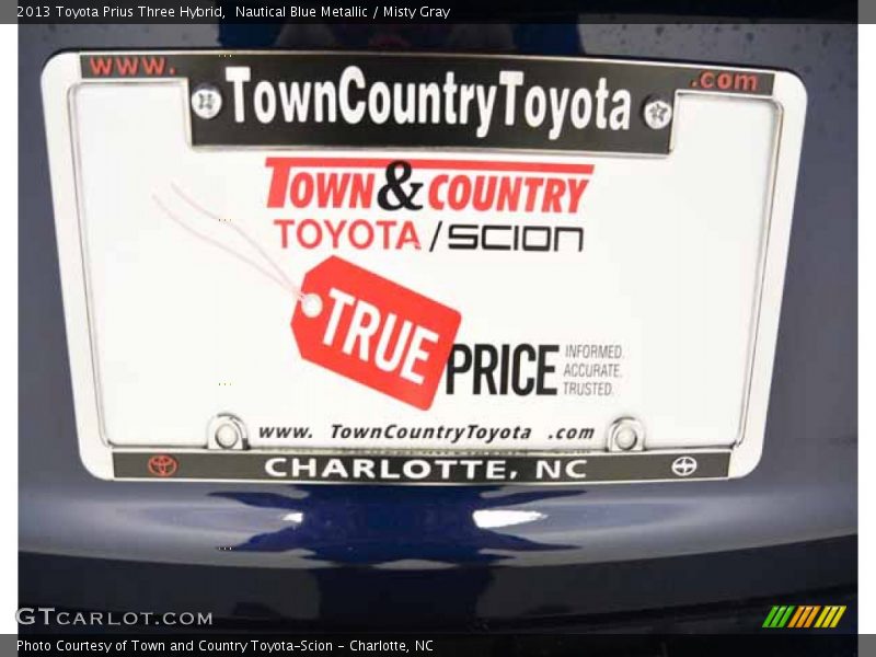 Nautical Blue Metallic / Misty Gray 2013 Toyota Prius Three Hybrid