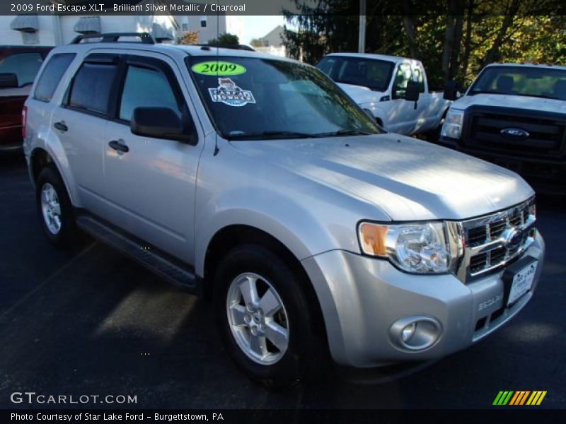 Brilliant Silver Metallic / Charcoal 2009 Ford Escape XLT