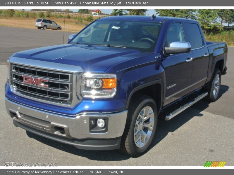 Cobalt Blue Metallic / Jet Black/Dark Ash 2014 GMC Sierra 1500 SLT Crew Cab 4x4
