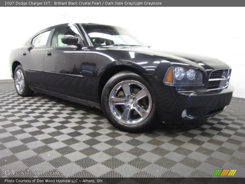 Brilliant Black Crystal Pearl / Dark Slate Gray/Light Graystone 2007 Dodge Charger SXT