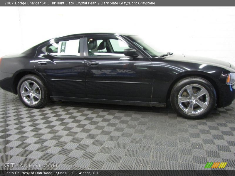 Brilliant Black Crystal Pearl / Dark Slate Gray/Light Graystone 2007 Dodge Charger SXT
