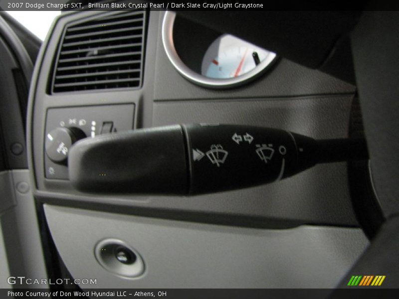 Brilliant Black Crystal Pearl / Dark Slate Gray/Light Graystone 2007 Dodge Charger SXT