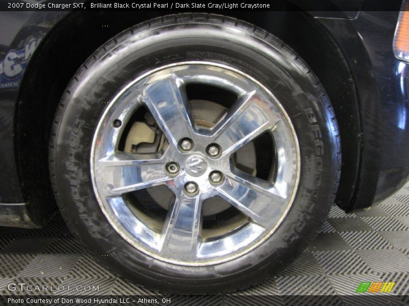 Brilliant Black Crystal Pearl / Dark Slate Gray/Light Graystone 2007 Dodge Charger SXT