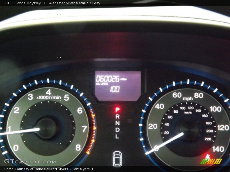 Alabaster Silver Metallic / Gray 2012 Honda Odyssey LX