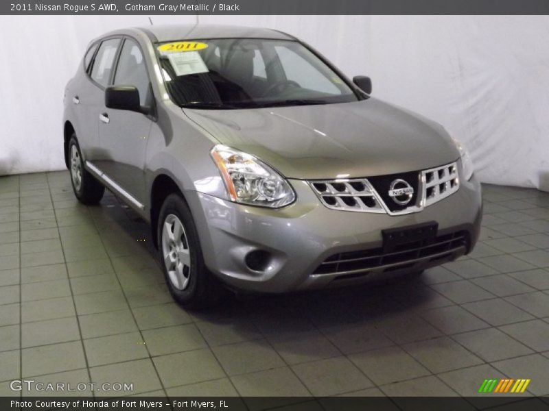 Gotham Gray Metallic / Black 2011 Nissan Rogue S AWD