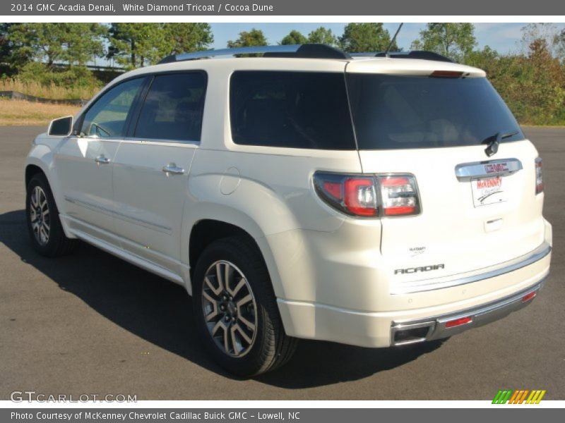 White Diamond Tricoat / Cocoa Dune 2014 GMC Acadia Denali