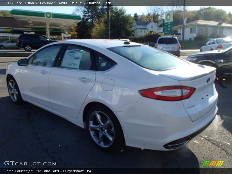 White Platinum / Charcoal Black 2014 Ford Fusion SE EcoBoost