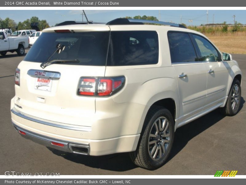 White Diamond Tricoat / Cocoa Dune 2014 GMC Acadia Denali