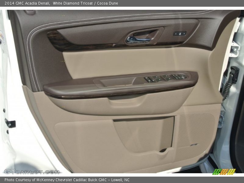 White Diamond Tricoat / Cocoa Dune 2014 GMC Acadia Denali