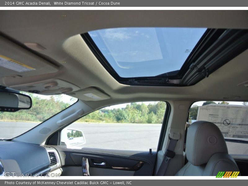 White Diamond Tricoat / Cocoa Dune 2014 GMC Acadia Denali