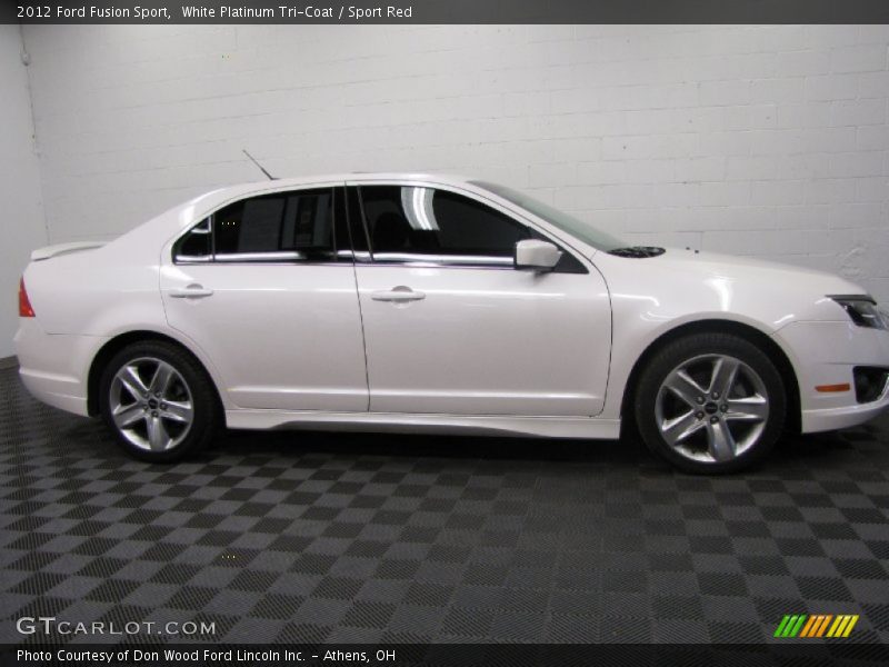 White Platinum Tri-Coat / Sport Red 2012 Ford Fusion Sport