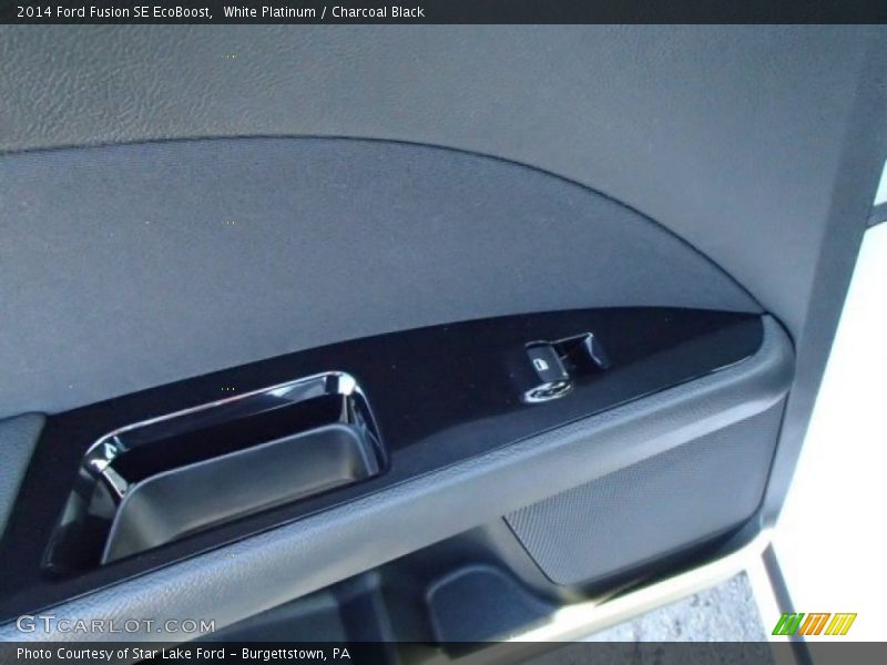 White Platinum / Charcoal Black 2014 Ford Fusion SE EcoBoost