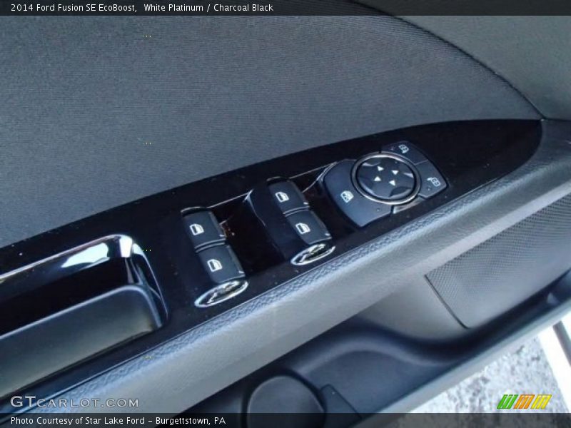 White Platinum / Charcoal Black 2014 Ford Fusion SE EcoBoost