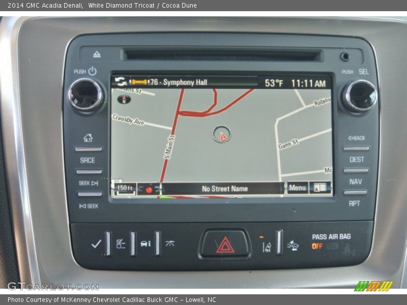 White Diamond Tricoat / Cocoa Dune 2014 GMC Acadia Denali