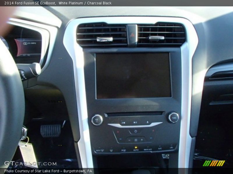 White Platinum / Charcoal Black 2014 Ford Fusion SE EcoBoost