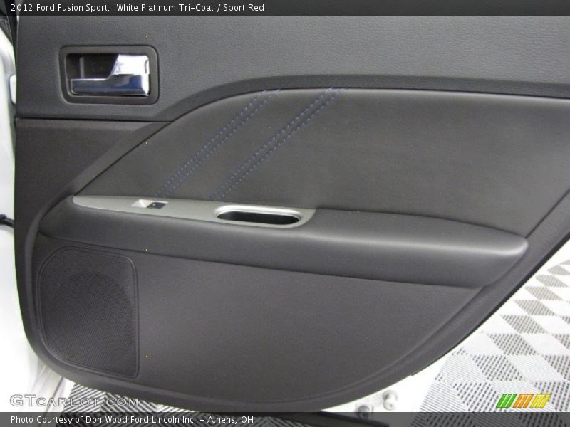 White Platinum Tri-Coat / Sport Red 2012 Ford Fusion Sport