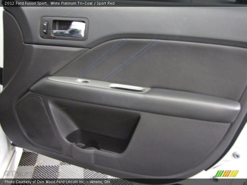 White Platinum Tri-Coat / Sport Red 2012 Ford Fusion Sport
