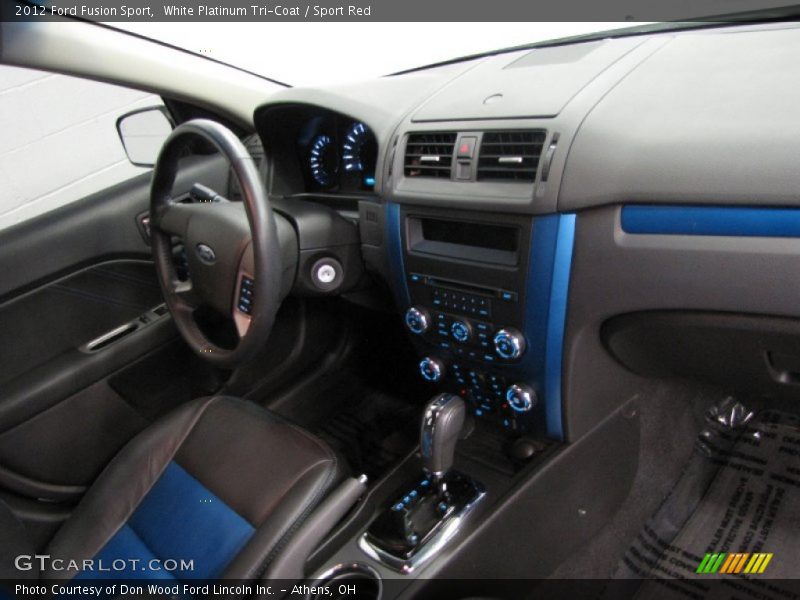 White Platinum Tri-Coat / Sport Red 2012 Ford Fusion Sport