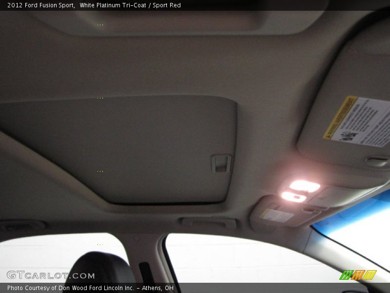 White Platinum Tri-Coat / Sport Red 2012 Ford Fusion Sport
