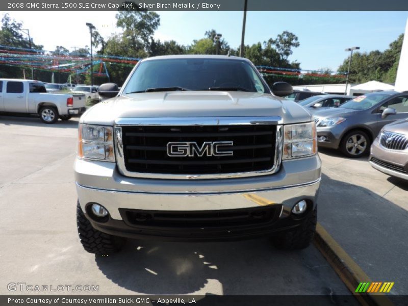 Silver Birch Metallic / Ebony 2008 GMC Sierra 1500 SLE Crew Cab 4x4