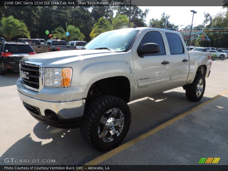 Silver Birch Metallic / Ebony 2008 GMC Sierra 1500 SLE Crew Cab 4x4