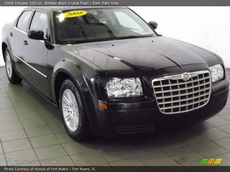Brilliant Black Crystal Pearl / Dark Slate Gray 2008 Chrysler 300 LX